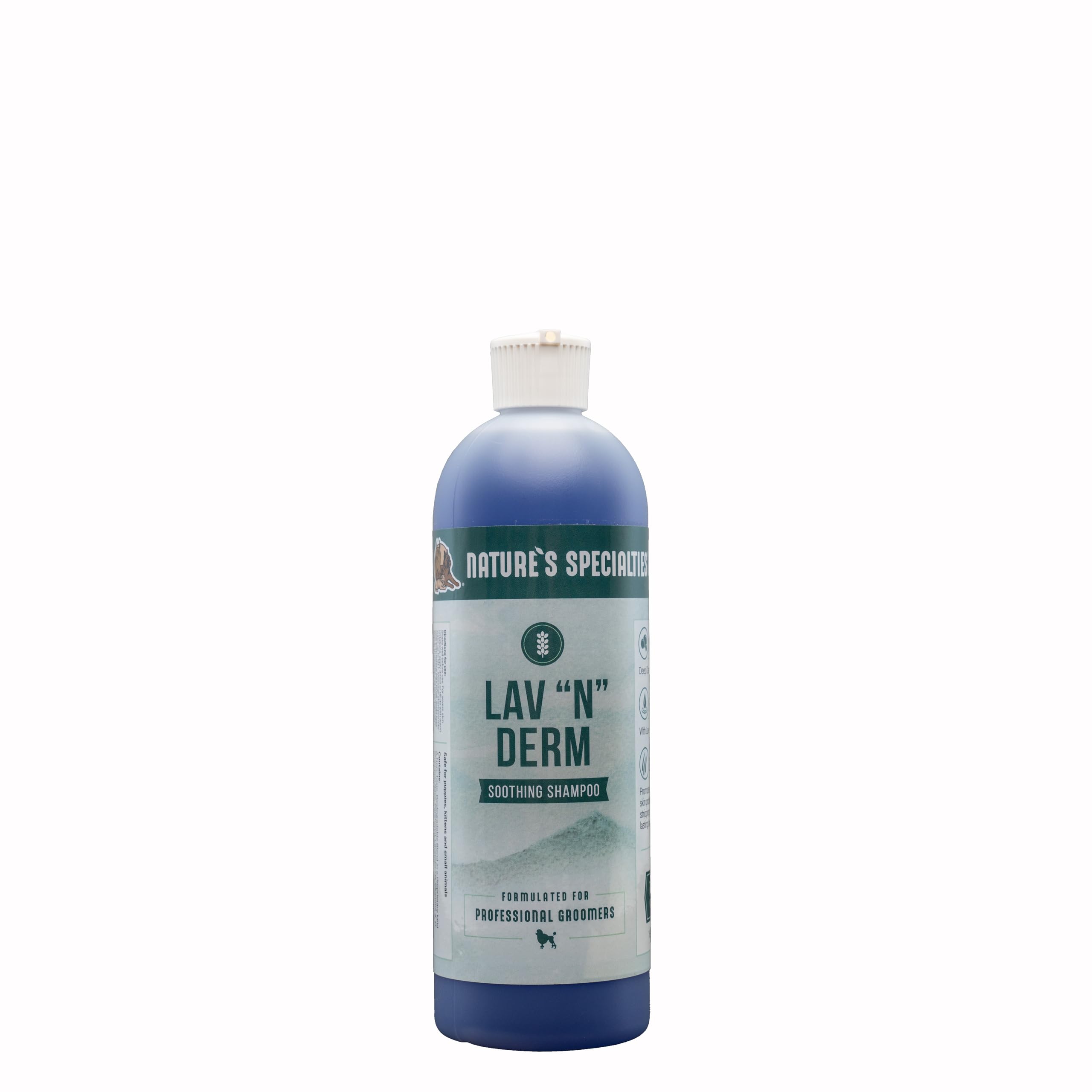 Nature's Specialties Lav-N-Derm Dog Shampoo - Sensitive Dog Shampoo for Itchy Skin - Pefect for Dogs with Dry Itchy Skin - Relieves Itching - Deep Cleans & Soothes - Lavender Fragrance, 473ml
