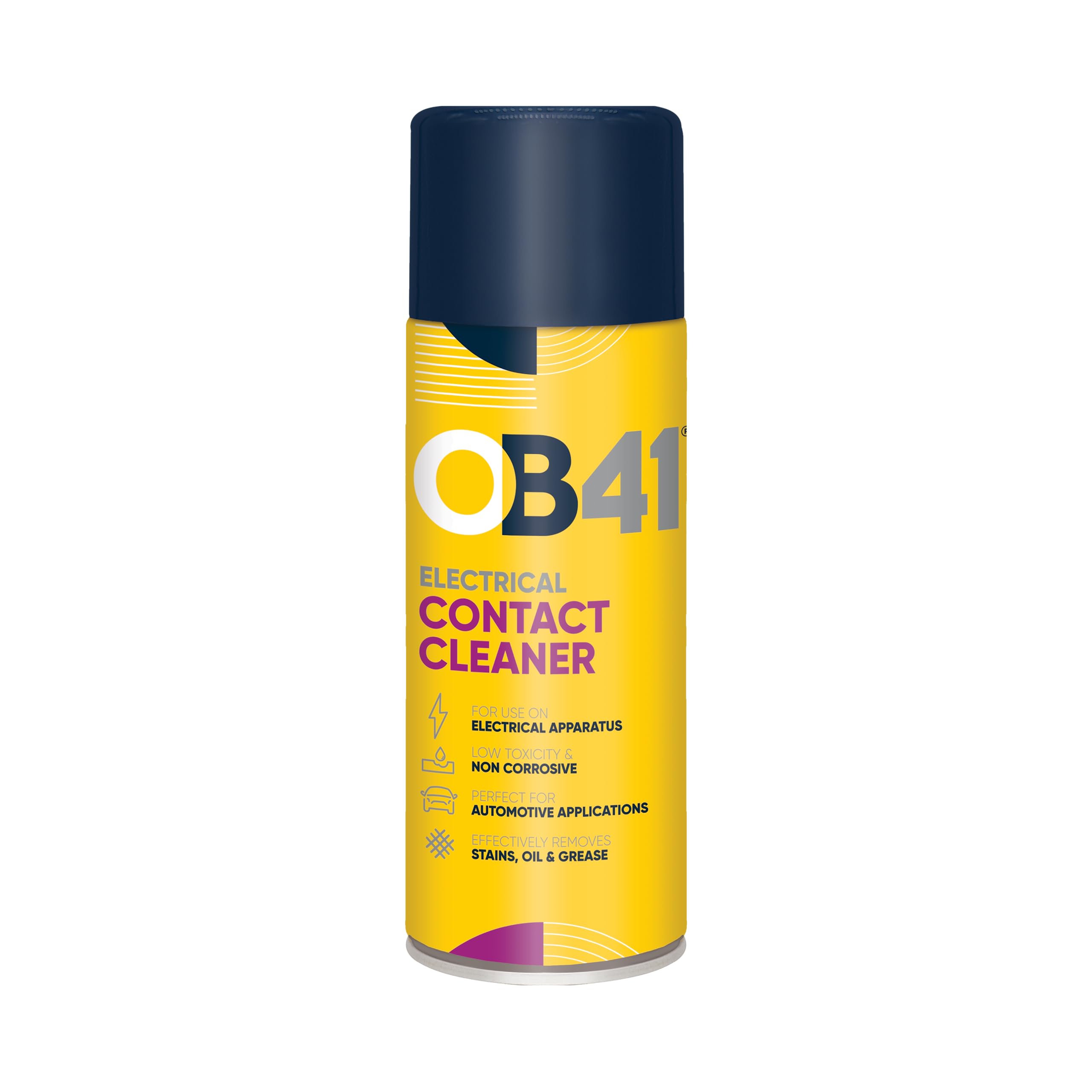 OB41 Electrical Contact Cleaner - Perfect for Automotive Applications - Non-Chlorinated and Anti-Corrosive - Safe for use on Most Plastics and Fibres - 400ml