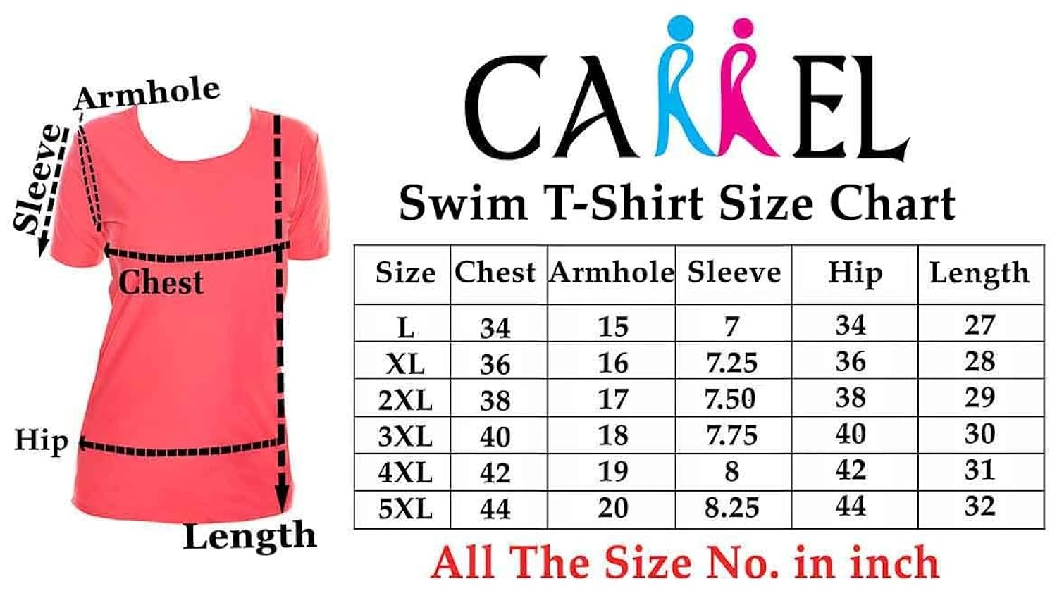 carrel women's nylon lycra fabric swimwear t-shirt (agspl-3545)