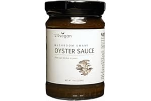 24Vegan - Vegan Oyster Sauce, Gluten Free, NON-GMO Oyster Mushroom Umami Sauce - Low Sugar, No MSG Added, All Natural Vegetar