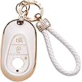 Gematay for Mercedes Benz Key Fob Cover, Key Case Shell Compatible with 2020-2022 Mercedes Benz S-Class G-Class E-Class Smart Key Protector