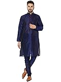 SKAVIJ Men's Art Silk Kurta Pajama Indian