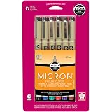 Sakura, Penna ad Inchiostro Pigma Micron, in Blister di Carta, Ass't Colors, 05 6CT A Set