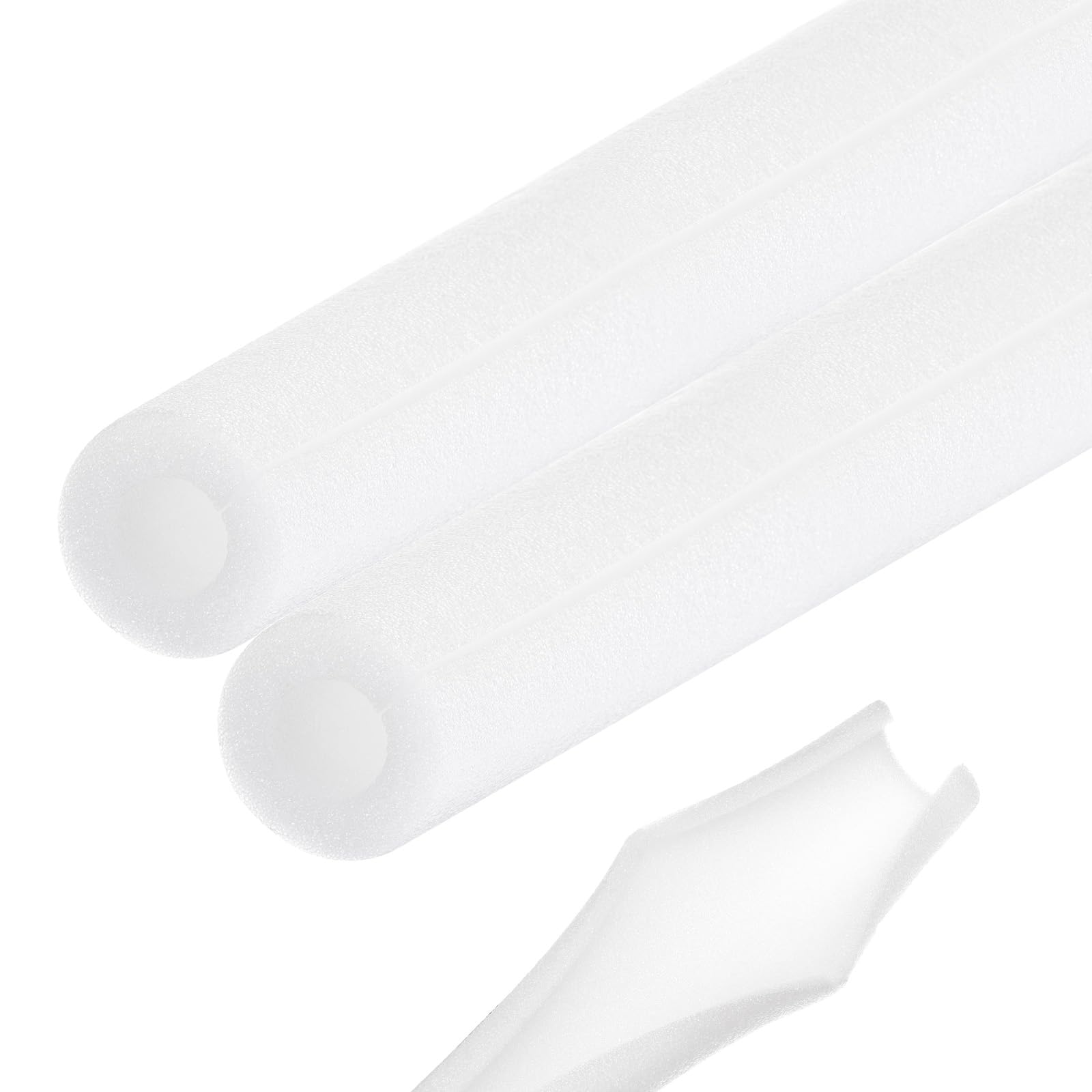 Rebower 2pcs Pipe Insulation Foam Tube 30x60mm 3ft Heat Preservation Foam Pipes [for Copper Water Pipe Freeze Protection] - White