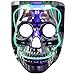 Light up Mask, DAXIN DX LED Halloween Scary Mask US Flag/Skeleton Costume for Men Women Kids,LED Jason Mask,Medium