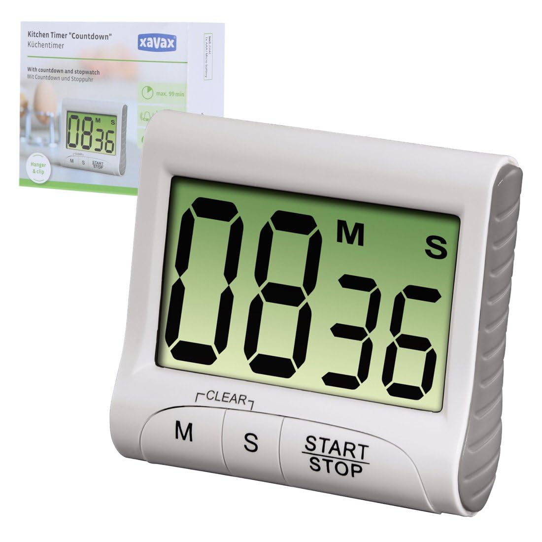 Xavax Countdown 00111319 Kitchen Timer Digital, White