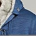 Tasatific Men's Casual Faux Fur Hoodies Outwear Sweatshirt M Blue