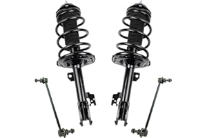TRQ Front Suspension Kit Complete Strut & Coil Spring Assembly Sway Bar Stabilizer Link Compatible with 2015-2020 Toyota Sienna