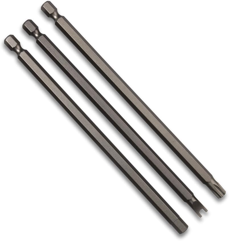 Neiko 10224A Extra Long Security Power Bit Set, 32 Piece | 1/4" Shank, 6" Length | Premium S2 Steel - Long Drill Bit Set - 