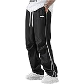 QJQ Men's Y2K Baggy Sweatpants Parachute Pants Wide Leg Vintage Track Pants Casual Streetwear