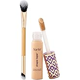 tarte shape tape concealer & brush – Instant Full Coverage for Under Eye, Dark Circles, Fine Lines, Redness & Discoloration, Dermatologist-Tested, Vegan, Cruelty Free