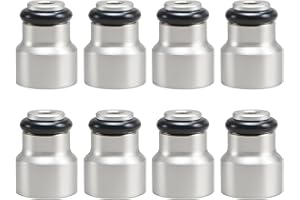 FUSCH Set of 8 Fuel Injector Spacers,Convert short LS2 Truck fuel injectors into taller LS1/LS6 intake manifolds and fuel rails ，6061 Aluminum Alloy