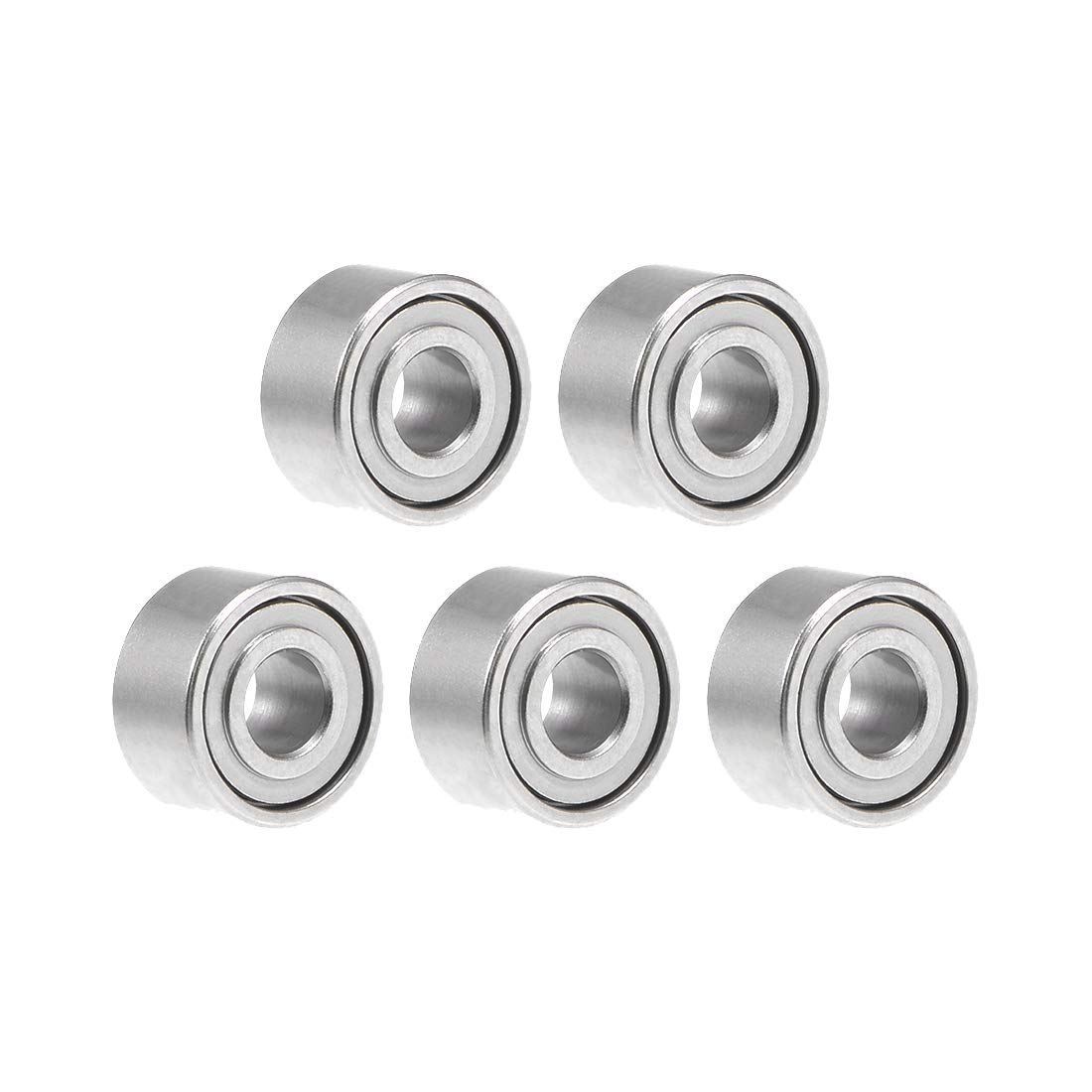 sourcing map MR52ZZ Deep Groove Ball Bearing 2x5x2.5mm Double Shielded Chrome Steel Bearings 5-Pack