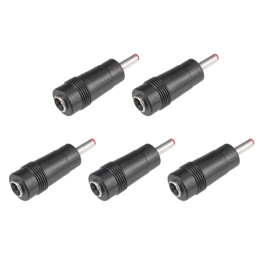 Photo 1 of uxcell DC Power Connector 5.5x2.1mm Female Jack to 3.5x1.35mm Male Adapter Barrel Connector 5pcs