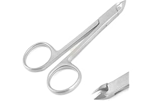 GS ONLINE G.S Cuticle Nipper with Scissor Eyes, Stainless Steel, Totallength 10Cm