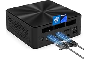 QAZIPO Mini PC, Intel Alder Lake N100 (up to 3.4GHz), 16GB RAM 512GB M.2 SSD Dual LAN, Mini Desktop Computers Windows 11, 4K Triple Display, Type-C, WiFi 6, BT 5.2, Micro PC for Home Office Back to School