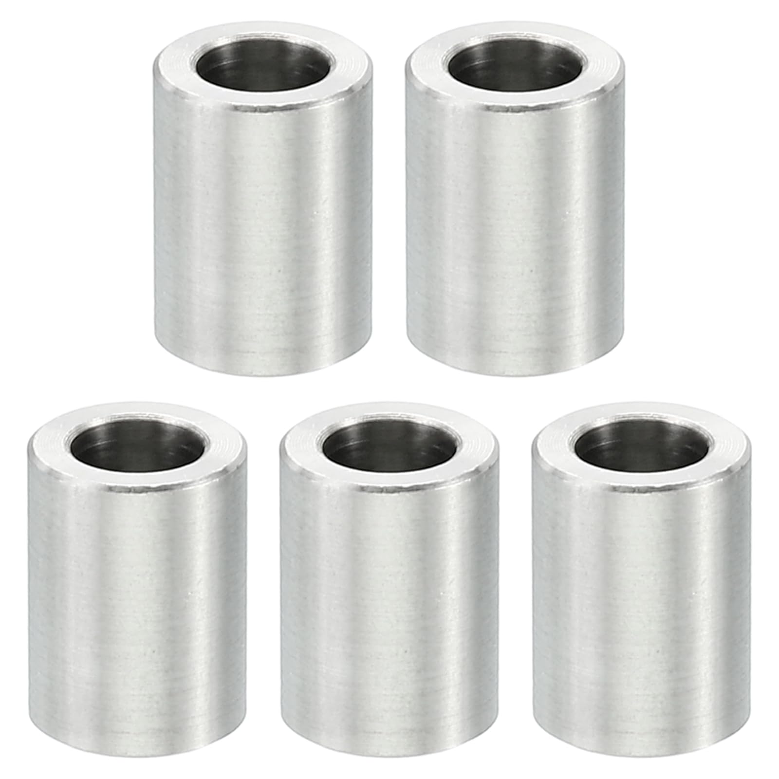 PATIKIL M4 Stainless Steel Spacers, 5 Pcs Metal Spacer Stainless Steel 4.1mm ID x 7mm OD X10mm L Stainless Steel Spacers Screw Standoff Round for 5/32inch or M4 Screw Bolts