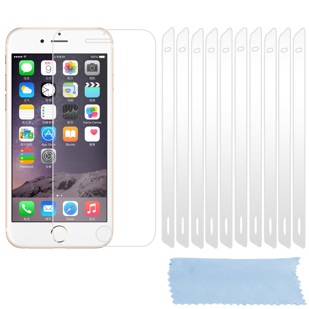 cadorabo - 10 x Screen Protector Crystal Clear HQ for > Apple iPhone 6 PLUS / 6S PLUS < high clear - Transparent