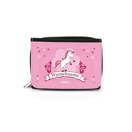 Striefchen® Geldbörse Pink Pony mit Gratis Namesaufdruck mit Geschenkverpackung