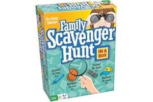 OUTSET MEDIA Family Scavenger Hunt, Indoor Outdoor Game, 280 Cards, Ages 6+.