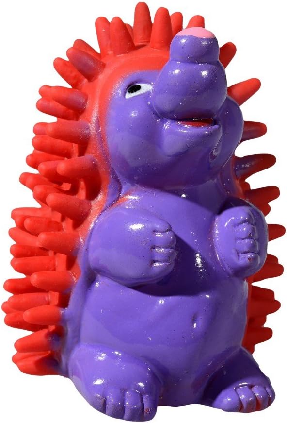 Bubimex - Dog Hedgehog - With Squeaker - Random Color - 9.5cm, Green, 9,5 cm