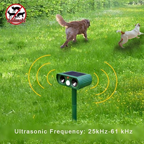 Willgo 1 Piece Solar Powered Sonic Pest Repeller Mole Repellent Repels Mole Gopher Vole Rodent Repeller Spike Waterproof