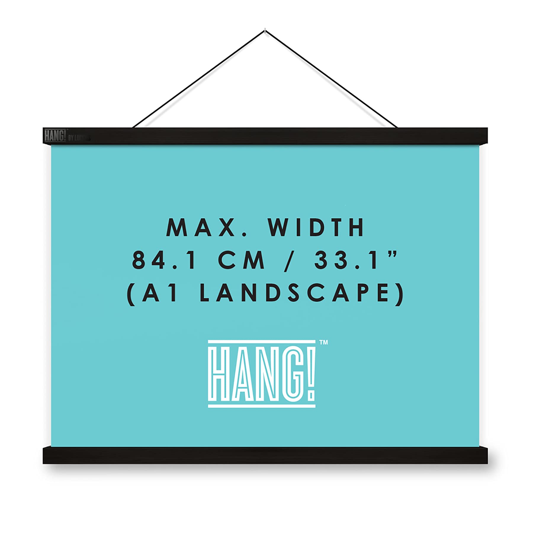 Luckies Magnetic Poster Hanger | Poster Hangers | A1 Frame Hangers | World Map Frame | Scratch Maps Hanging Frames | Wall Art Display | Wooden Frames | Maps Hanger | Picture Hanging | Map Holder