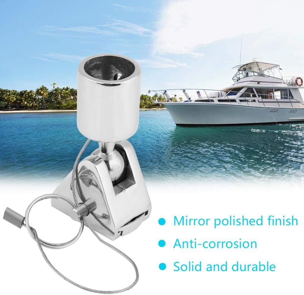 25mm Elerose 316 Stainless Steel Marine Boat Rotatable Top Cap With Deck Bracket Fitting Hardware Hardware Water Sports Svhestia Nl
