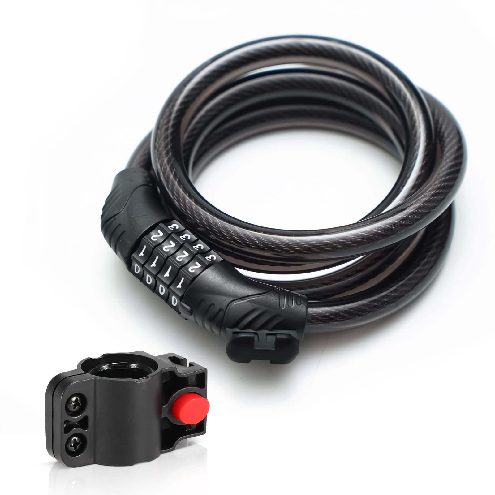 Combination Bike Lock Bicycle Locks High Security 4 Digit Motorbike Lock Heavy Duty Uncuttable Folding Bike Lock (1.2m x 12 mm)