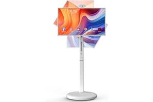 Armerboard Portable TV 32" 1080P Touch Screen Monitor on Wheels, Android OS 13 Built-in Battery 8H Video Play Time, Full Swivel Rotation Rolling Tablet for Kitchen, Bedroom, Outdoors