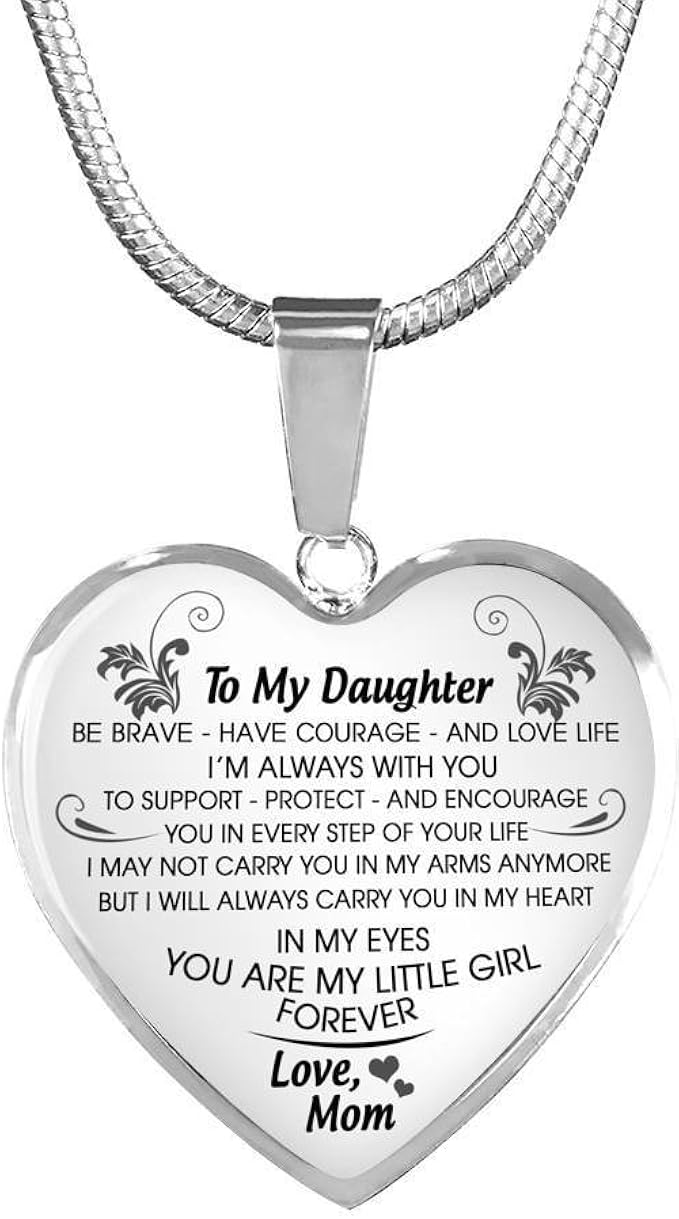 daughter heart necklace
