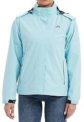 MOERDENG Women's Waterproof Rain Jacket Lightweight
