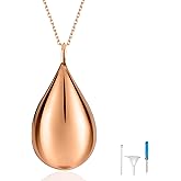 14k Gold Teardrop Cremation Urn Necklace | Custom Ash Holder Necklace, Memorial Urn Necklace, Mom Ashes, Keepsake Pendant For Baby Hair