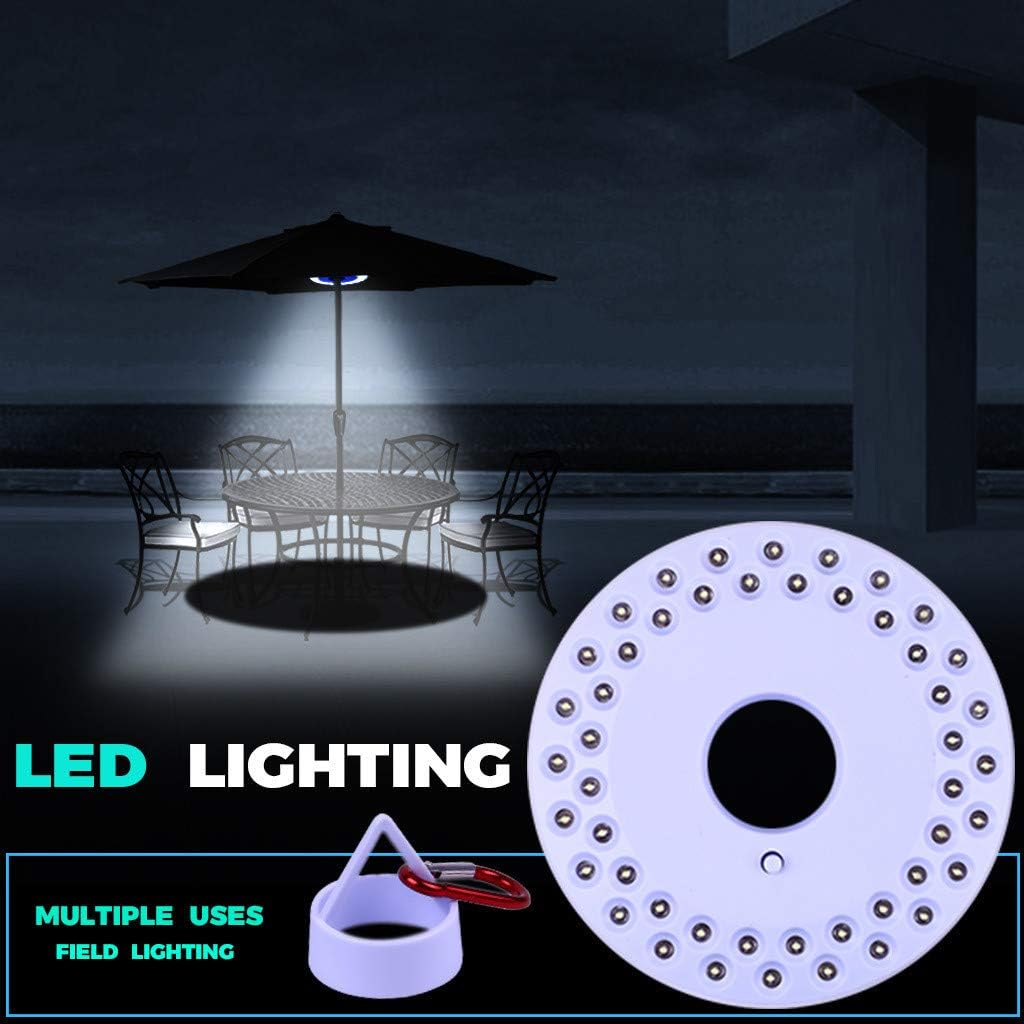 Warm White Patio Umbrella Light 3 Brightness Modes Cordless 48 LED