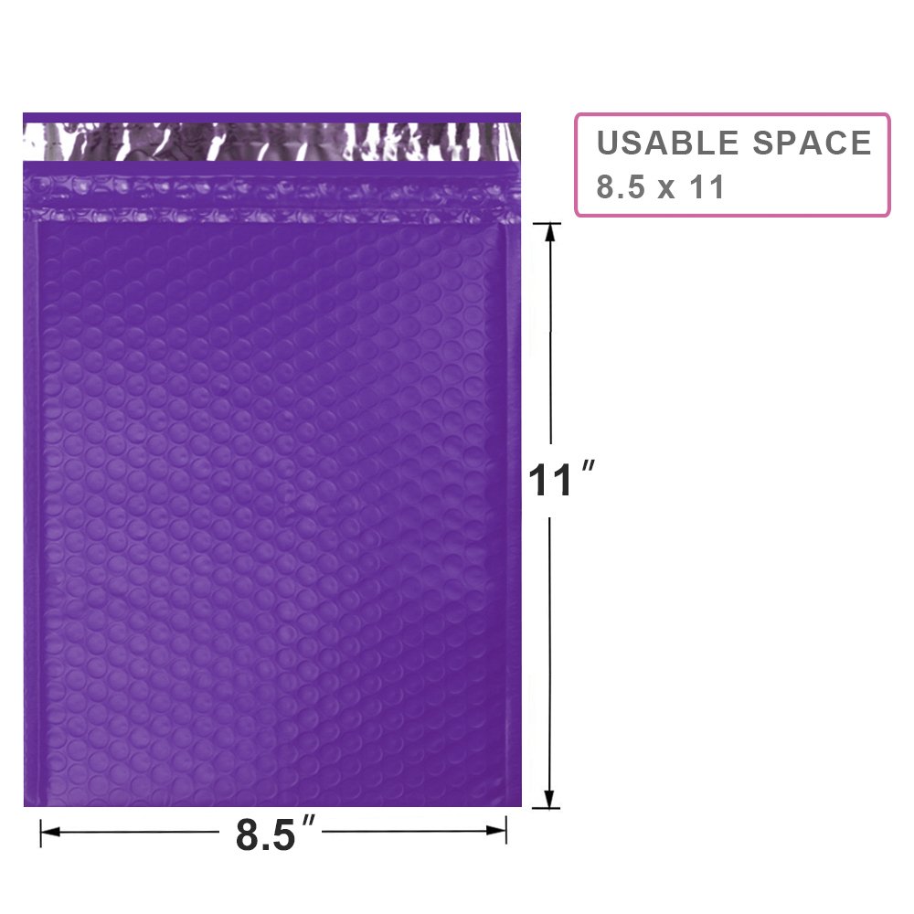 UCGOU 8.5x12" Purple Poly Bubble Mailers Padded Envelopes Self Seal Mailing 602447067501 eBay