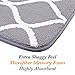 Bath Mats for Bathroom Floor 3-Pieces Set - Bathroom Rugs Set, Shower Mat, Toilet Rug, Bathroom Accessories - Thick Soft Memory Foam, Water Absorbent Bathmat, Non Slip Back - Gray - Over The Floor