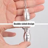 Bestomrogh Mini Cremation Urn Stainless Steel Keepsake Ash Holder Keychain view 2