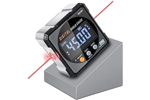 Digital Angle Finder with Electronic Laser 4-Side Strong Magnetic Angle Gauge Cube Inclinometer with Backlight Table Saw Mite