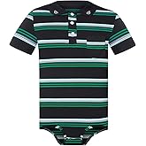Landofgenie Mens Short Sleeve Bodysuit Polo Shirt Stripe Romper One Piece Plus Size Pajamas Tops for Men