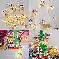 WARMTHOU Elk Bell String Light LED Christmas Decor for Christmas Tree Decor Ornament 2020