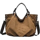 Tote Bag for Women Canvas Messenger Bag Large Tote Purse Commuter Canvas Shoulder Handbag Top Handle Purse Hobo Handbag