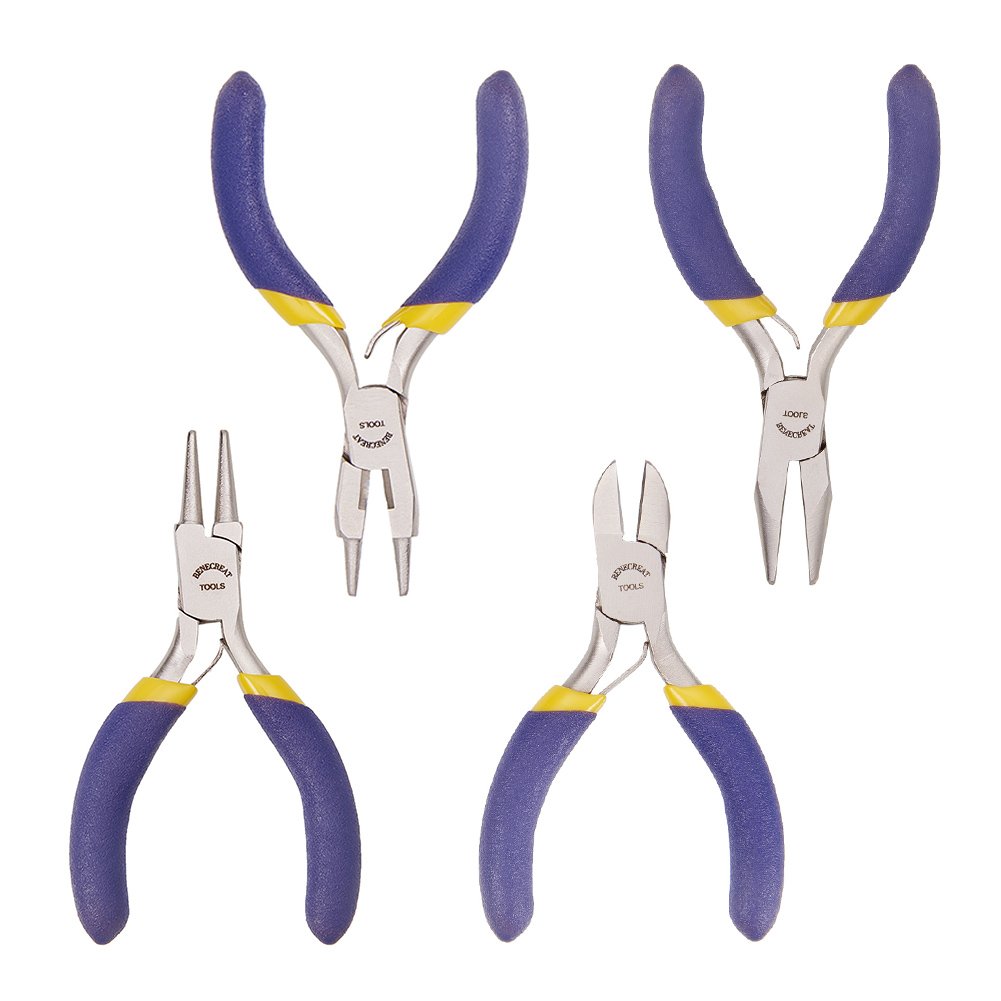 BENECREAT 4Piece Mini Jewelry Pliers Set, Professional