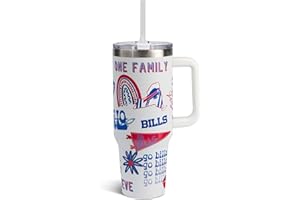 The Memory Company Officially Licensed NFL Game Day Tumbler - 40oz Stainless Steel Double-Wall Insulated Team Color Bling Cup with Team Logo, NFL Licensed Sports Travel Mug with Lid & Straw