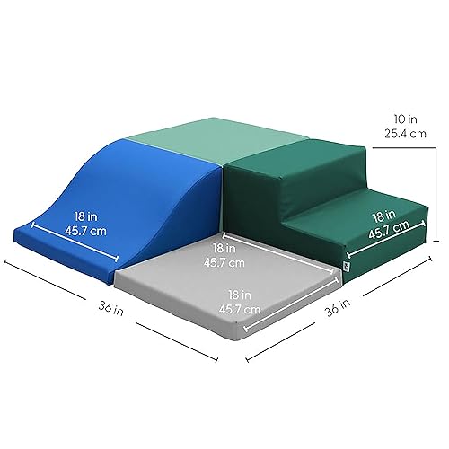 Factory Direct Partners SoftScape Toddler Playtime Square Corner Climber,  Indoor Active Playset for Toddlers a