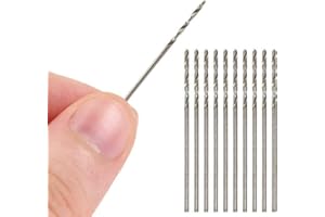 JOYHEY 20 Pcs 0.8 mm HSS Micro Twist Drill Bit, Mini High Speed Steel Drill for Wood, Plastic, Soft Metal