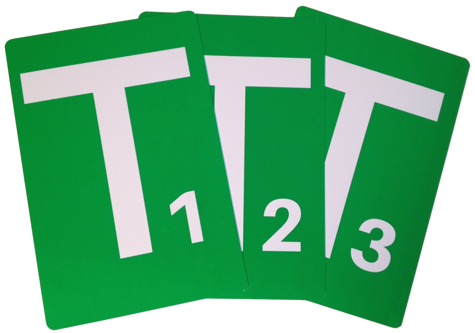 Handball Team Time-Out Table Set of 3 A5 PVC with Numbered from 1 to 3 Handball Rules