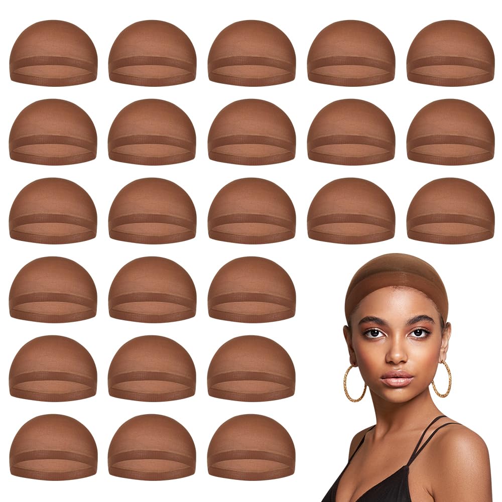 MYKURS Dark Brown Wig Caps to Hold Wig in Place, 24 Pieces — image 1