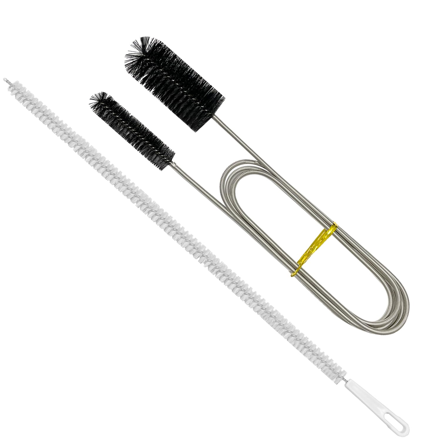 REEKNOKOL Drain Unblocker Tools, 2Pcs Sink Unblocker Tool Flexible Drain Cleaner Tool 155cm/61in Drain Brush 45cm/ 17.8in Drain Snake Unblocker for Kitchen Bathroom Shower Plug Hole