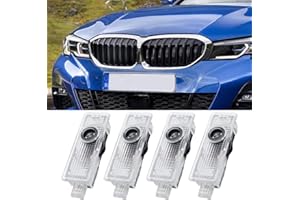 WOOFS BROTHERS 4 Pack Car Door Lights Logo Projector, Upgrade HD Welcome Light Puddle Lights Compatible for BMW Accessories 3 4 5 6 7 Series M3 M5 X1 X3 X4 X5 X6 Series（4 Pack）