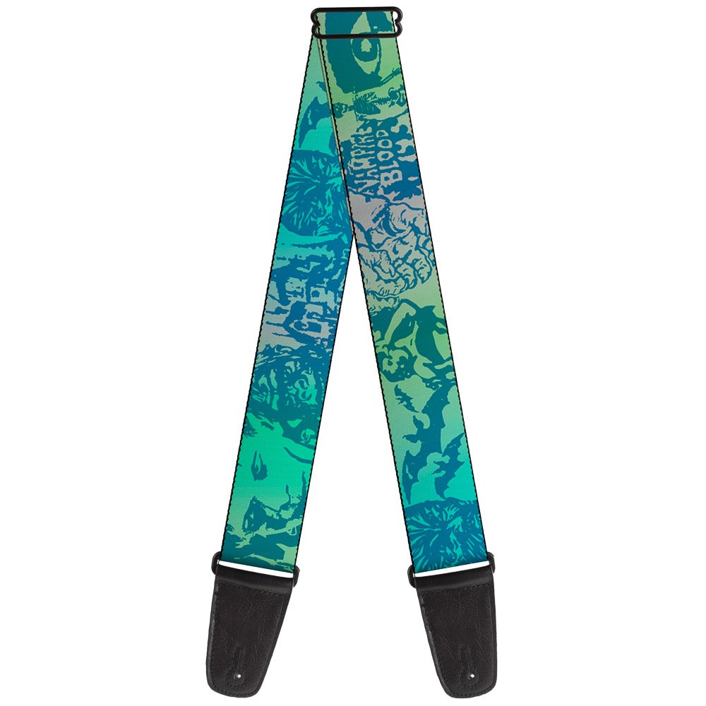 Buckle-Down GS-W31815 "Retro Monster Aqua" Guitar Strap